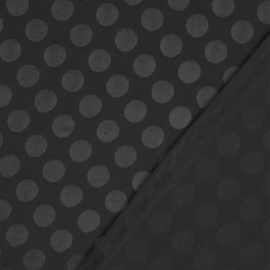 Verhees Viscose Jacquard - Dots - Black