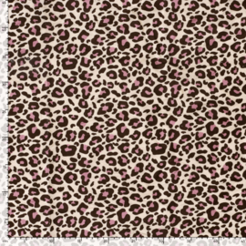 Nicky Velours - Leopard   - Ecru Brown Pink