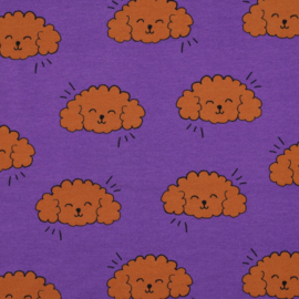 Verhees Textiles - Soft Sweat - Dogs Purple