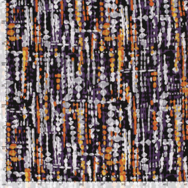 Viscose Twill - Waterpainted Stripes -  Dark Green