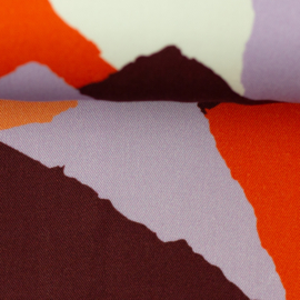 Swafing Viscose - Choose Happy by Kaselotti - Geometric - Orange Purple