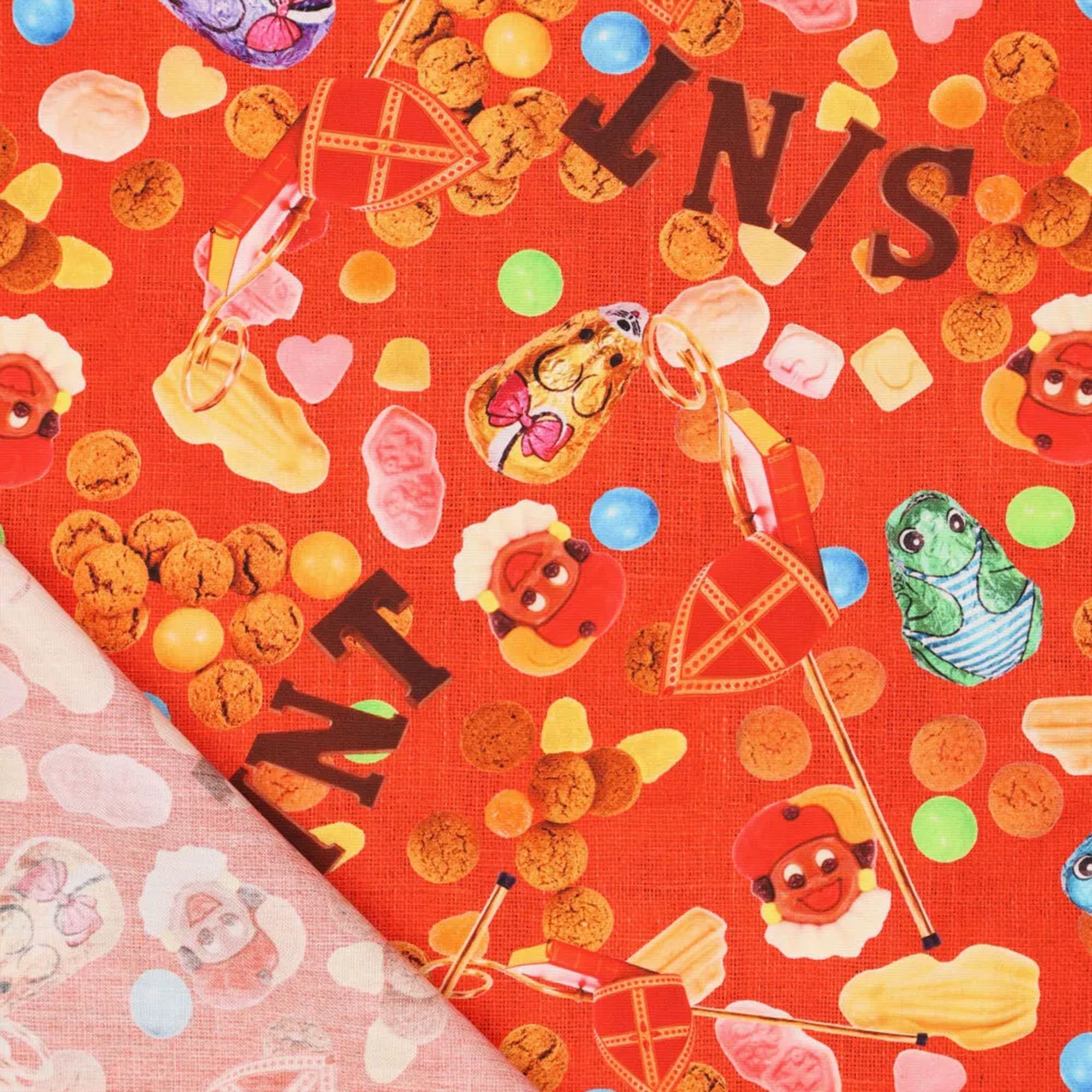 Katoen Print | Sinterklaas  | Rood