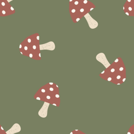 Terry Crepe  - Mushroom   - Green 028