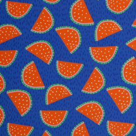 Swafing Katoen - Canvas Soepel   - Jumble & Zest by Bienvenido Colorido - Melon Blue