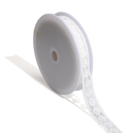 Band - Madeliefje Tuleband - 22 mm - White