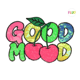 Applicatie - Glitter   -  Good Mood - 17 x 24 cm