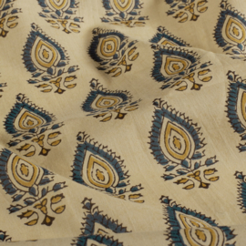 katoen Print - Voile - Batik -  Abstract    - Sand