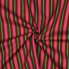 Decostof  - Canvas - Stripes - Brown Pink