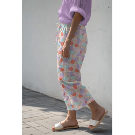 Nerida Hansen - Linnen Viscose  - Lema Poppies    - Off White