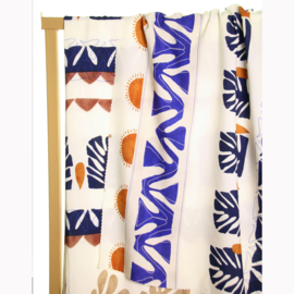 Atelier Jupe - Viscose - Off White with Sun and Abstract Shapes