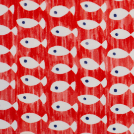 Swafing - Nautical - Jersey Tricot  - Fishes - Red