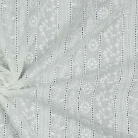 Verhees Textiles - Embroidery - White