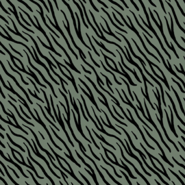 Soft Sweat - GOTS - Zebra Skin - Green