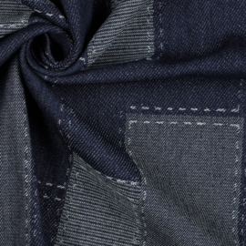 Jeans Jaquard - Patchwork - Navy