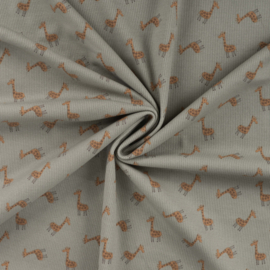 Qjutie - Rib Print - Giraffe