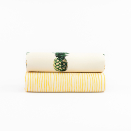 See You at Six - Katoen - Wiggly Verticals   - Papyrus Creme Yellow