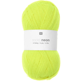 Rico Design - Socks - Neon - 4 dradig - Yellow 001