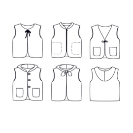 Ikatee Patterns - Vienne Kids Vest - 3 /12 yr - Paper Sewing Pattern