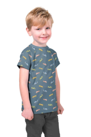 Tricot Print - Cars - Jeansblauw