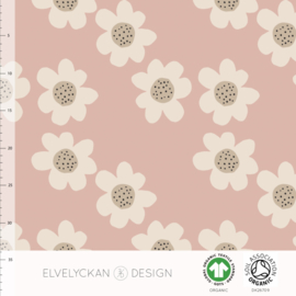 Elvelyckan design | Tricot  Organic|  | Bloom Boom - Dusty Pink