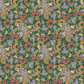 Katoen print | Indonesian style Batik | Green