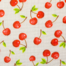 Swafing Double Gauze -  Cherries - Red