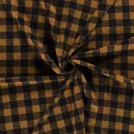 Heavy Knit  Check - Camel