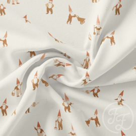 Family Fabrics | Tricot Print | Gnomes Earth