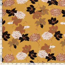 Viscose  - Flower   - Ochre