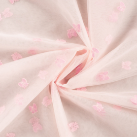 Tule - Embroidery - Strik - Pink