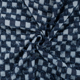 Jeans - Check - Light Blue - Dark Blue