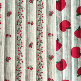 Stepped - Quilted   - Double Sided -  Apple