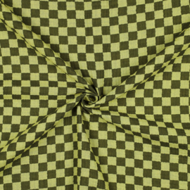 Verhees Textiles - Double Gauze - Double Sided Checks  - Green