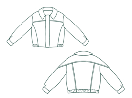 Atelier Jupe -  Louise Jacket   -  Paper Pattern   - Ned - Eng - Fr.