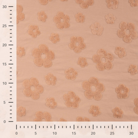 Qjutie - Cotton Jacquard  - Flower  - Blush