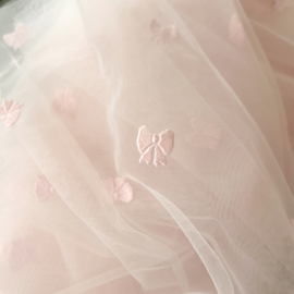 Tule - Embroidery - Strik - Pink