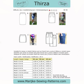 Marijke Sewing Patterns - Thirza - Maat 36 - 56