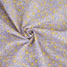 Katia Fabrics - Poplin Light - Sun & Lilac Flowers