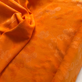 Bittoun - A la Ville - linnen Viscose  - Jacquard  - Flower - Orange 