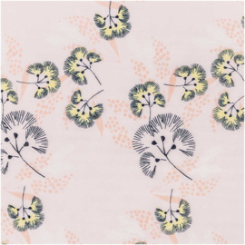 Katoen Print | Double Gauze | Bloem- Roze  | Rico-Design