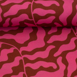 Swafing - Viscose - Dancing Algae -by Thorsten Berger  -Brown Fuchsia