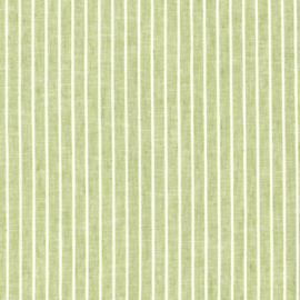 Linnen Katoen -Chambré - Streep  - Lime 023