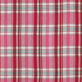 Verhees Textiles - Double Gauze Checks - Double Sided -  Pink