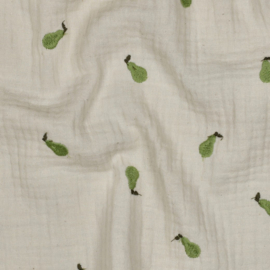 Verhees Textiles - Double Gauze - Pear  - Natural