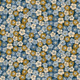 Liberty of London - Spring Florish   - Blue Ochre