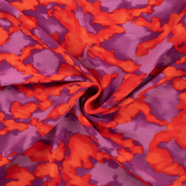 Viscose Crincle - Lilac Orange