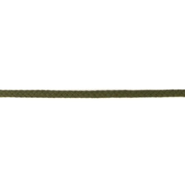 Katoenen Koord - Dubbelgeweven - 8 mm -  Camouflage Groen