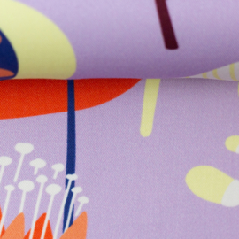 Swafing Viscose - Choose Happy by Kaselotti - Flowers Lilac