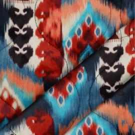 Verhees Textiles - Stepped Velvet - Doublesided - Blue