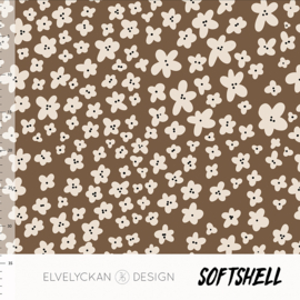 Elvelyckan design | Soft Shell  | Mini Flowers - Nutmeg